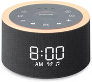 Black White Noise Machine Alarm Clock Night Light 29 Sounds Dimmable