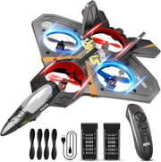 4DRC V17 RC Plane Quadcopter with 360° Flips, Gravity Sensing & LEDs