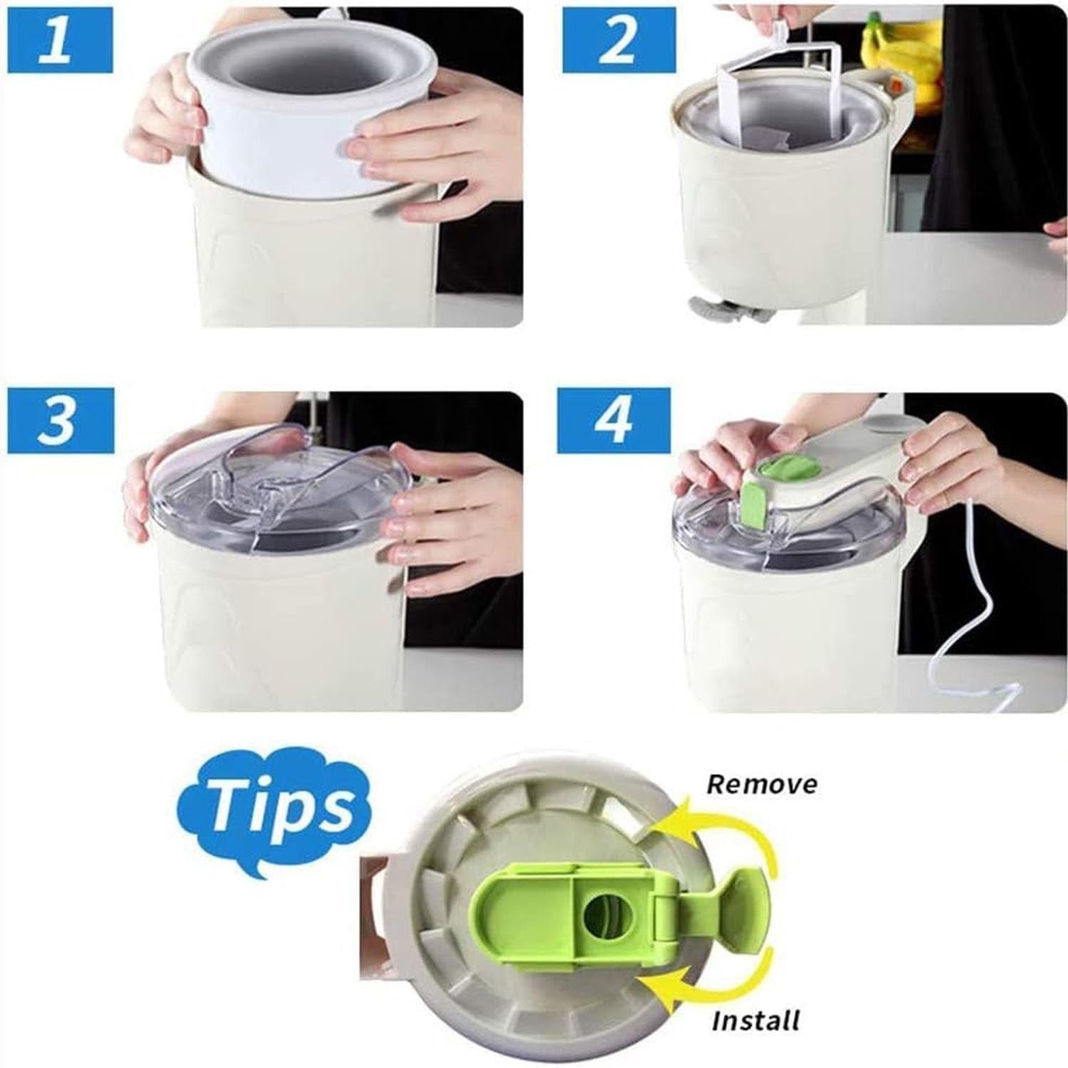 Soft Serve Ice Cream Maker 1000ml Automatic Frozen Dessert Machine