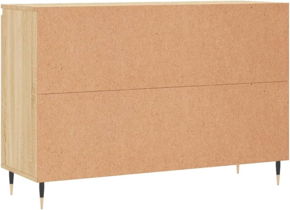 Sonoma Oak Sideboard Storage Cabinet with Iron Legs | Dent Resistant, Stylish