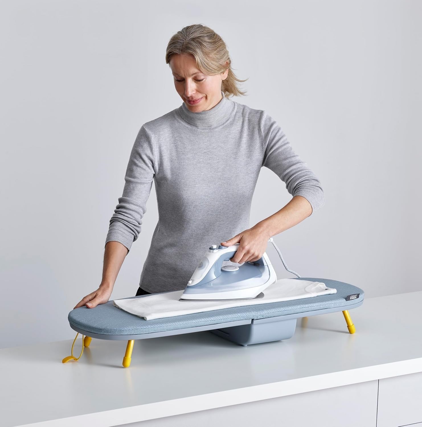 Table Top Ironing Board Foldable Compact Space Saving Storage Pocket