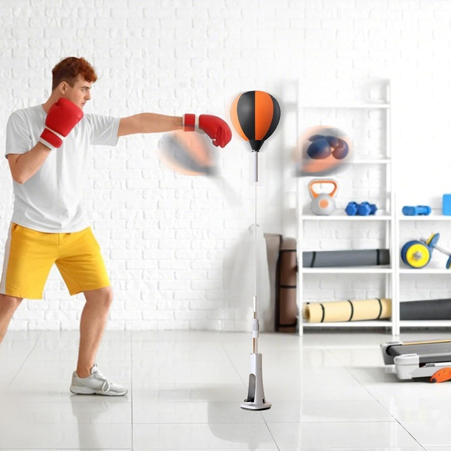 Adjustable Reflex Punching Bag Stand Speed Boxing Trainer Adult