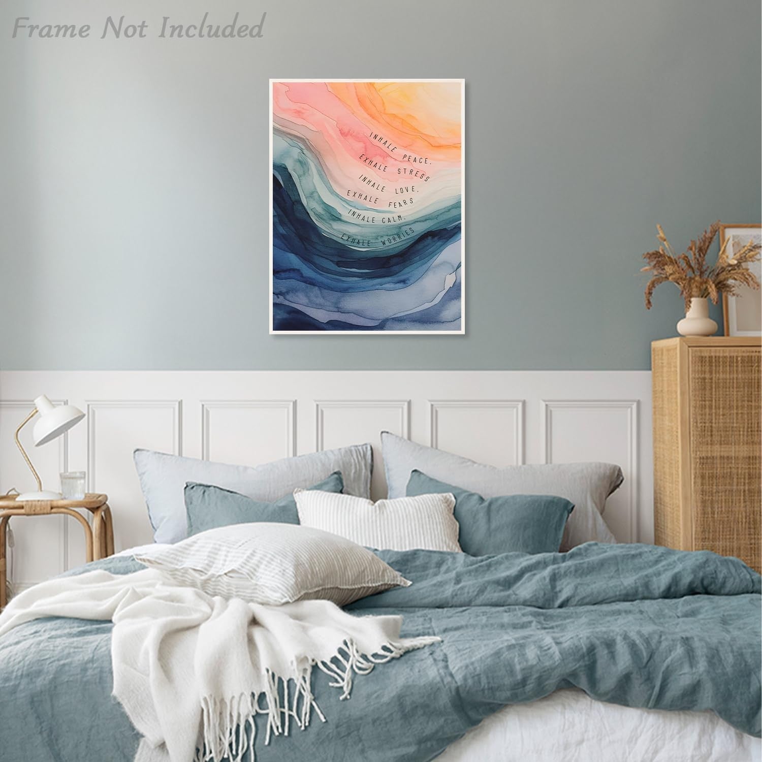 Mental Health Wall Art Canvas 12x16 Inhale Exhale