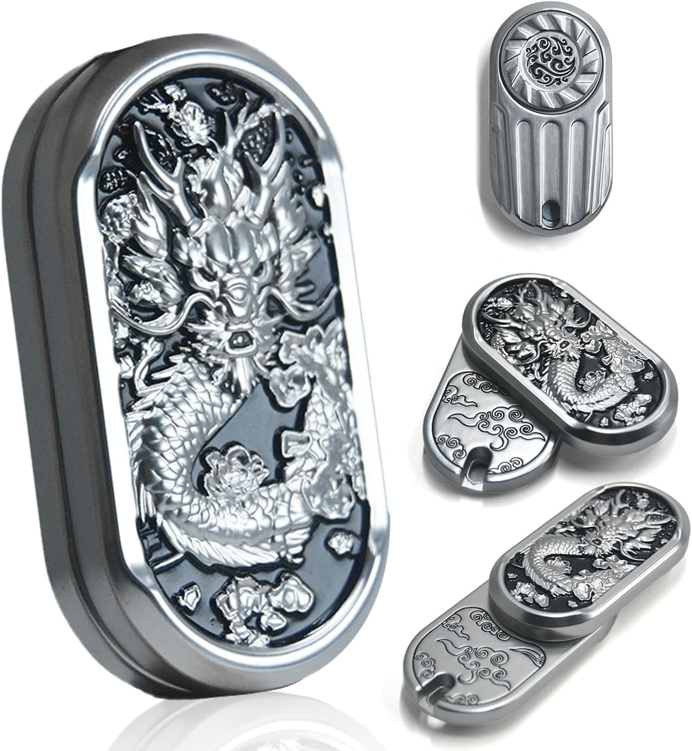 Metal Dragon Fidget Slider Haptic Coin Dual Side ADHD Stress Relief