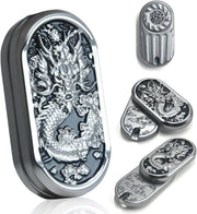 Metal Dragon Fidget Slider Haptic Coin Dual Side ADHD Stress Relief