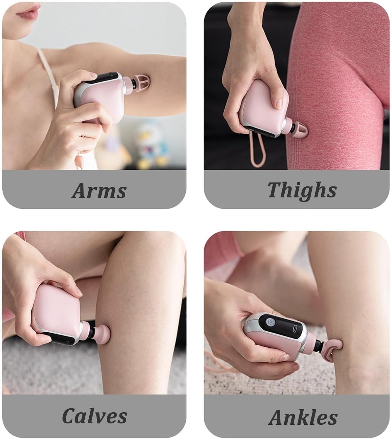 Mini Massage Gun Duo Deep Tissue Pocket Muscle Relief Quiet Travel Set 2PCS