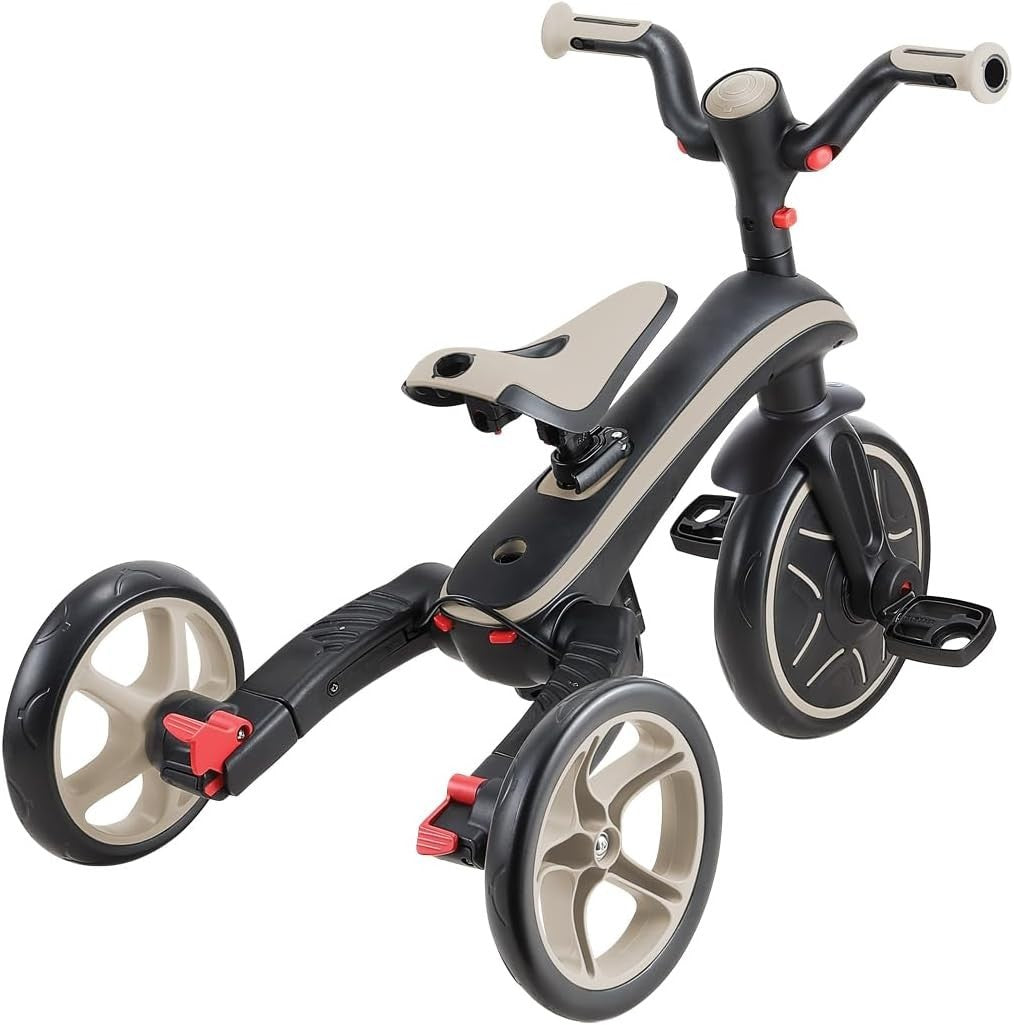 4 in 1 Foldable Trike Balance Bike Kids Ride On Canopy Taupe 1-5Y
