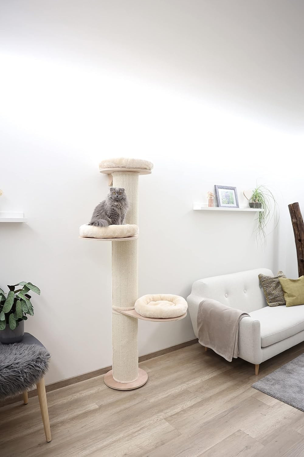 Tall Cat Tree Tower 187cm with Cushioned Perches Heavy Duty Scratching Post