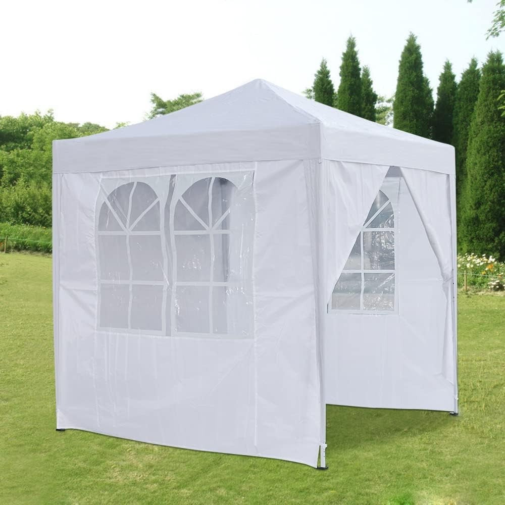 2x2m White Pop Up Gazebo Waterproof Garden Party Tent Canopy Marquee