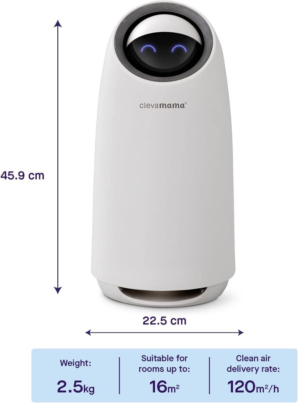 H13 HEPA Air Purifier Ozone Free Nursery Smart App Alexa Timer