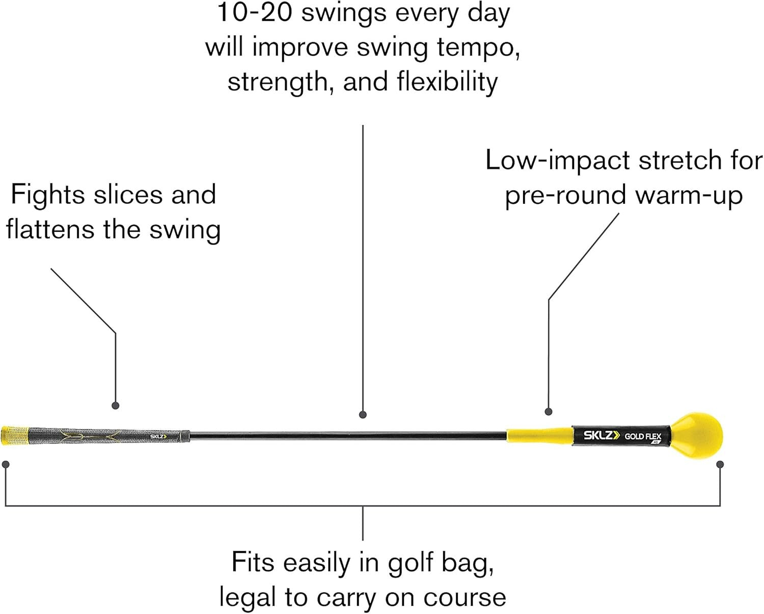 Golf Swing Trainer Flex Stick Tempo Speed Warm Up Aid