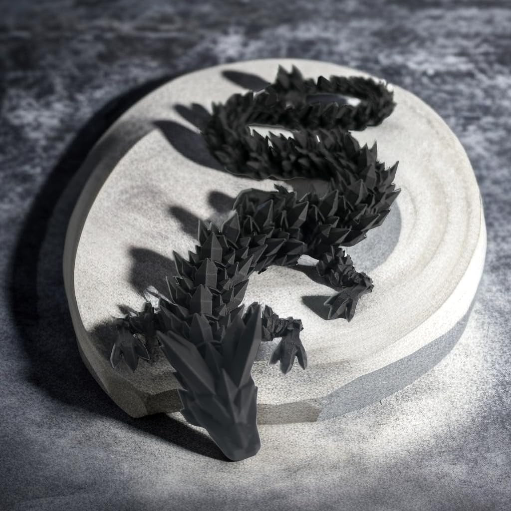 24in Articulated 3D Printed Dragon Fidget Toy Fantasy Desk Decor