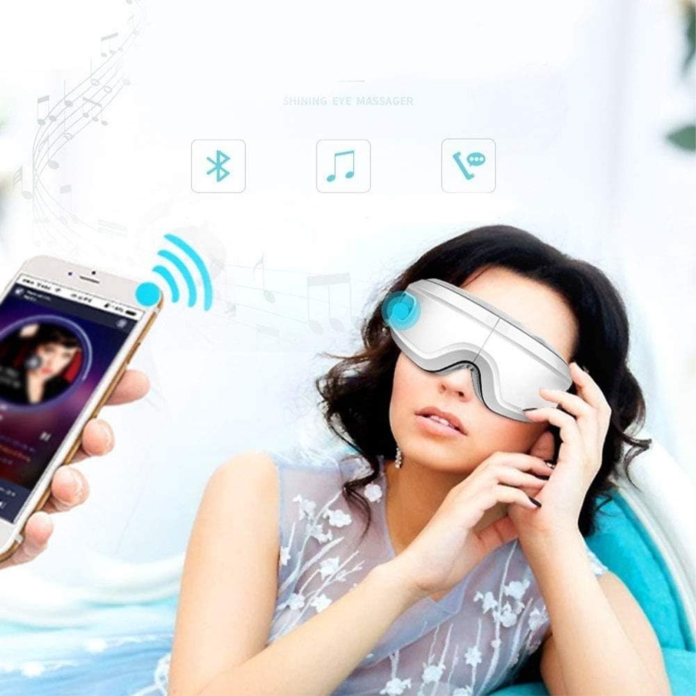 Heated Eye Massager Air Compression Bluetooth Foldable