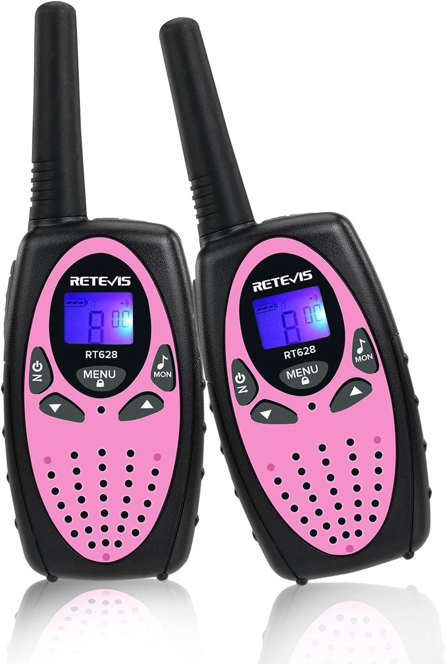 Kids Walkie Talkies Long Range VOX LCD 8 Channel 2 Way Radio Pair Pink