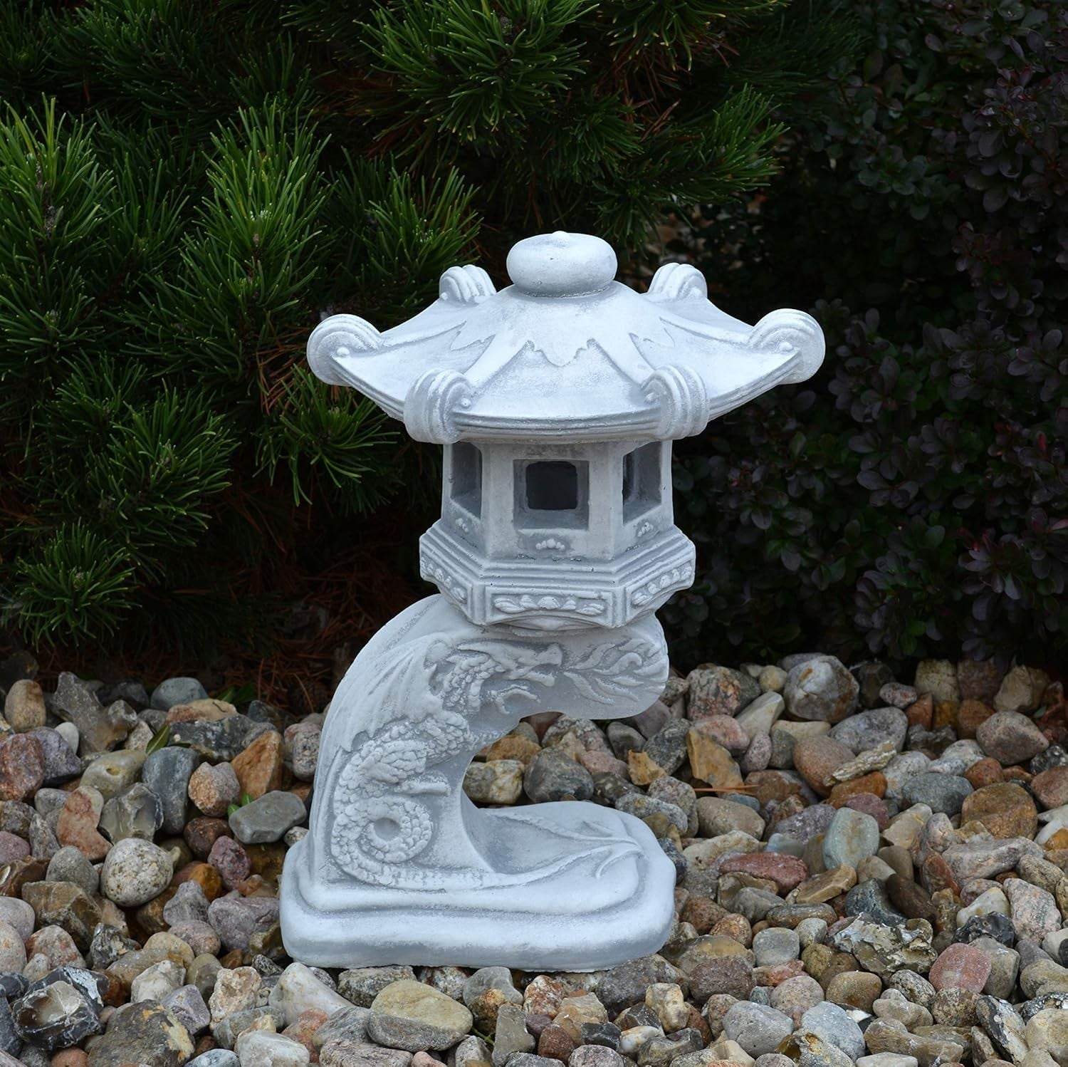 Rankei Japanese Stone Lantern 32 cm – Frostproof Outdoor Garden Decor