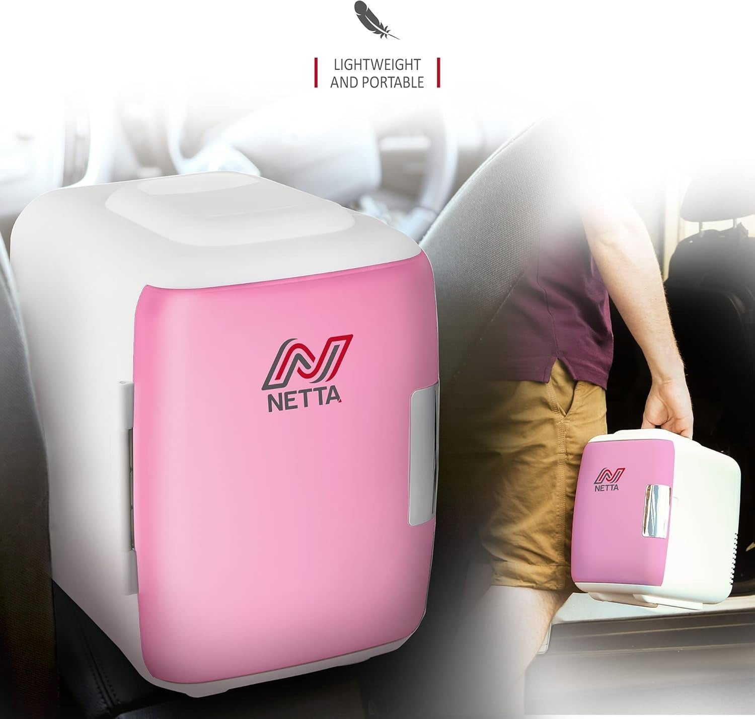 5L Mini Fridge Portable AC/DC Cooler Warmer Car Bedroom Skincare Pink