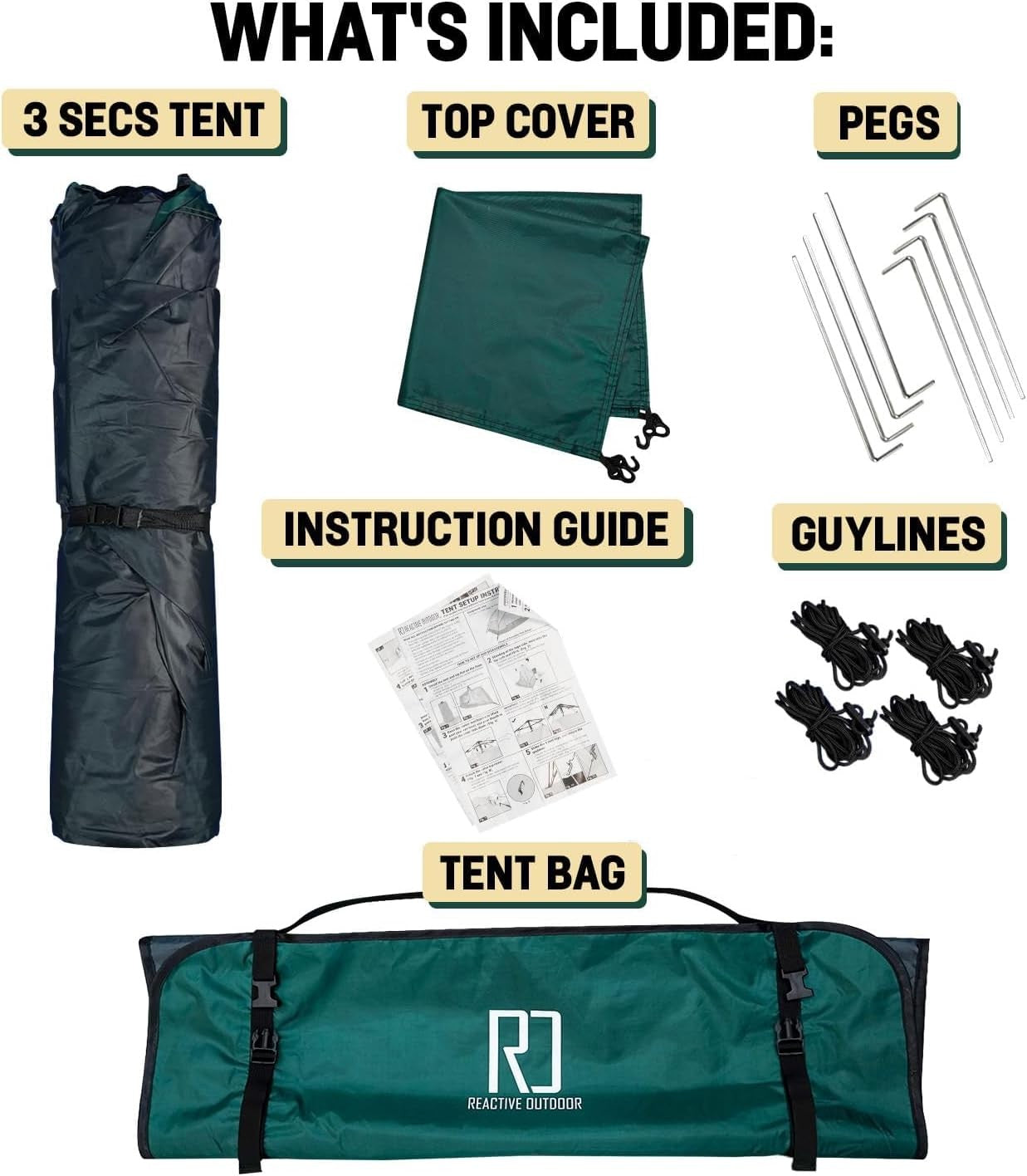 3 Person Pop Up Camping Tent 3 Second Instant Waterproof
