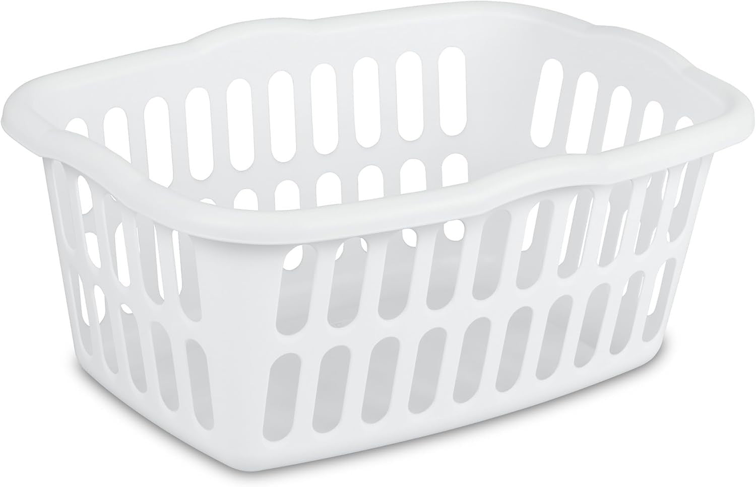 12-Pack Laundry Baskets White Plastic Hampers Rectangular 61cm Durable Handles