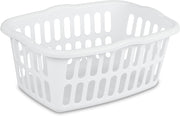 12-Pack Laundry Baskets White Plastic Hampers Rectangular 61cm Durable Handles