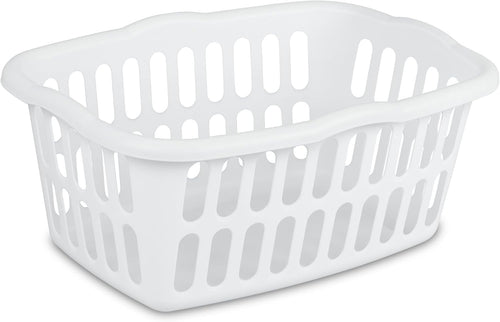 12-Pack Laundry Baskets White Plastic Hampers Rectangular 61cm Durable Handles