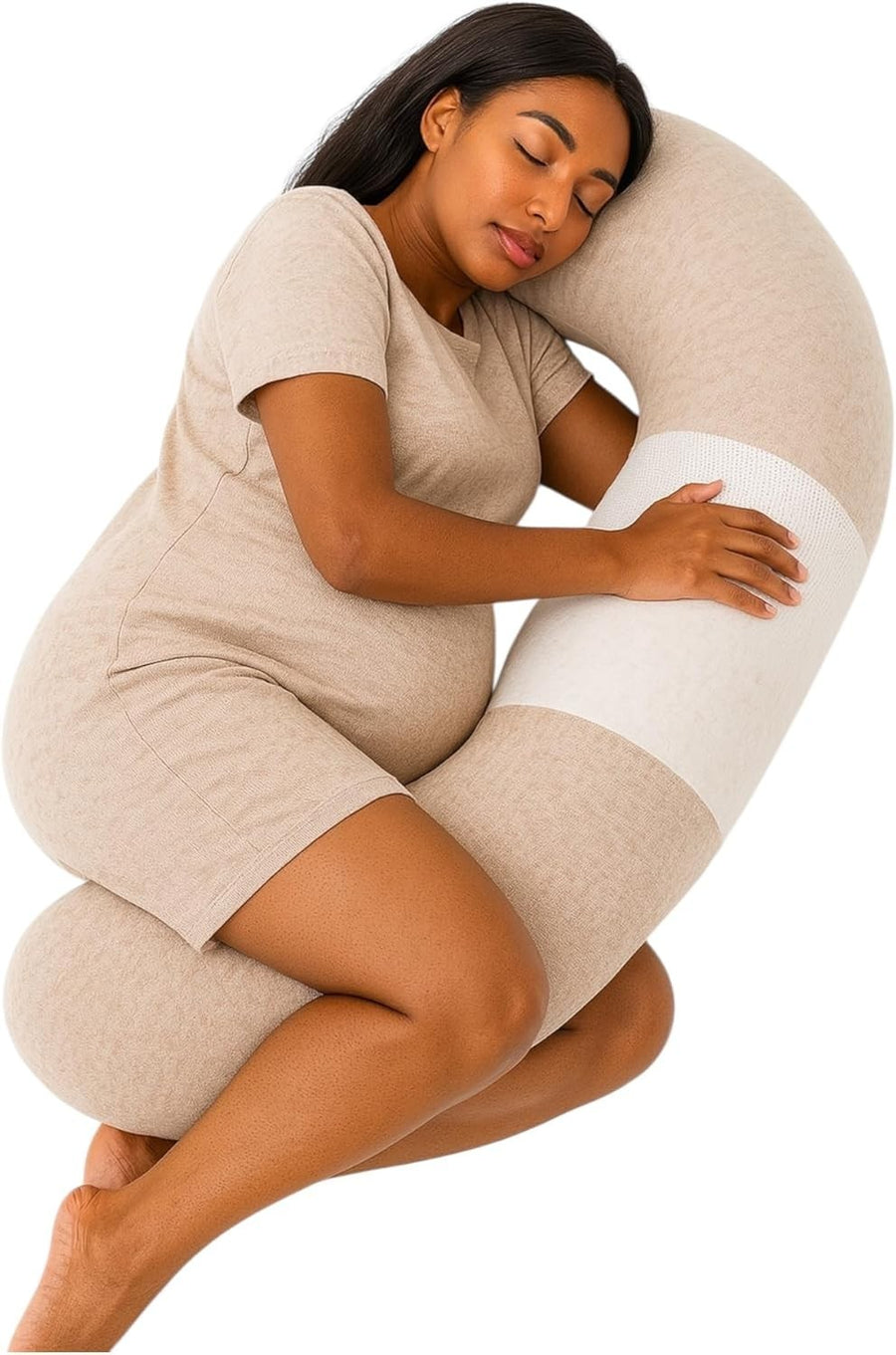 Breathable Pregnancy Pillow Full Body Maternity Support Nursing Sleep Pillow