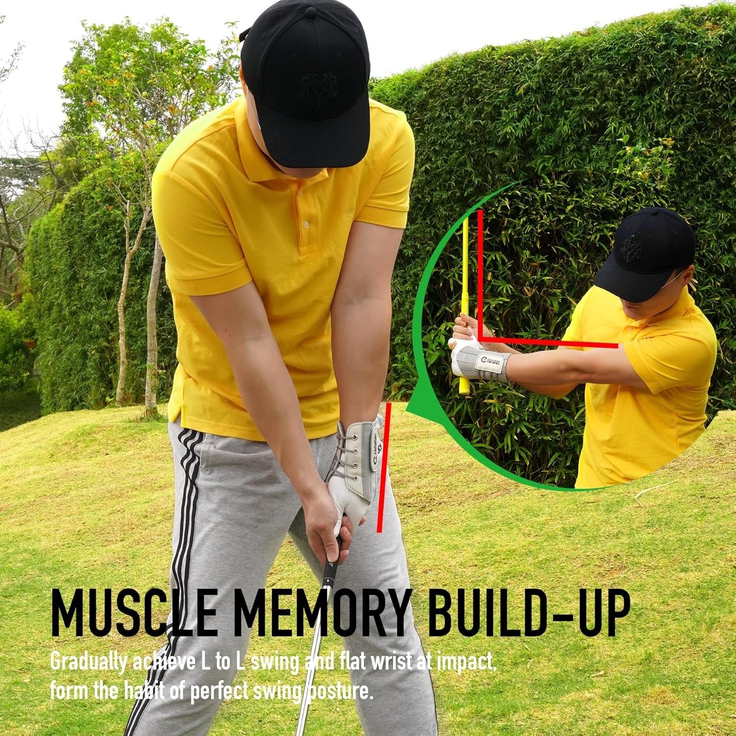 Golf Wrist Brace Swing Trainer Hinge Aid Correct Angle & Tempo