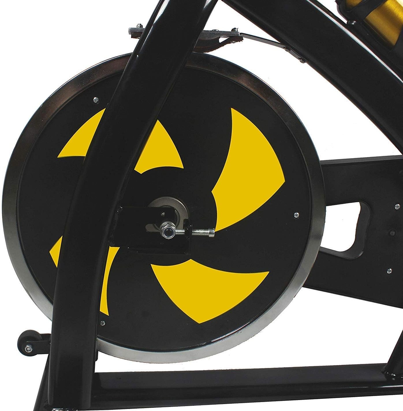Indoor Exercise Bike w/ LCD Monitor, 12kg Flywheel, Adjustable Seat