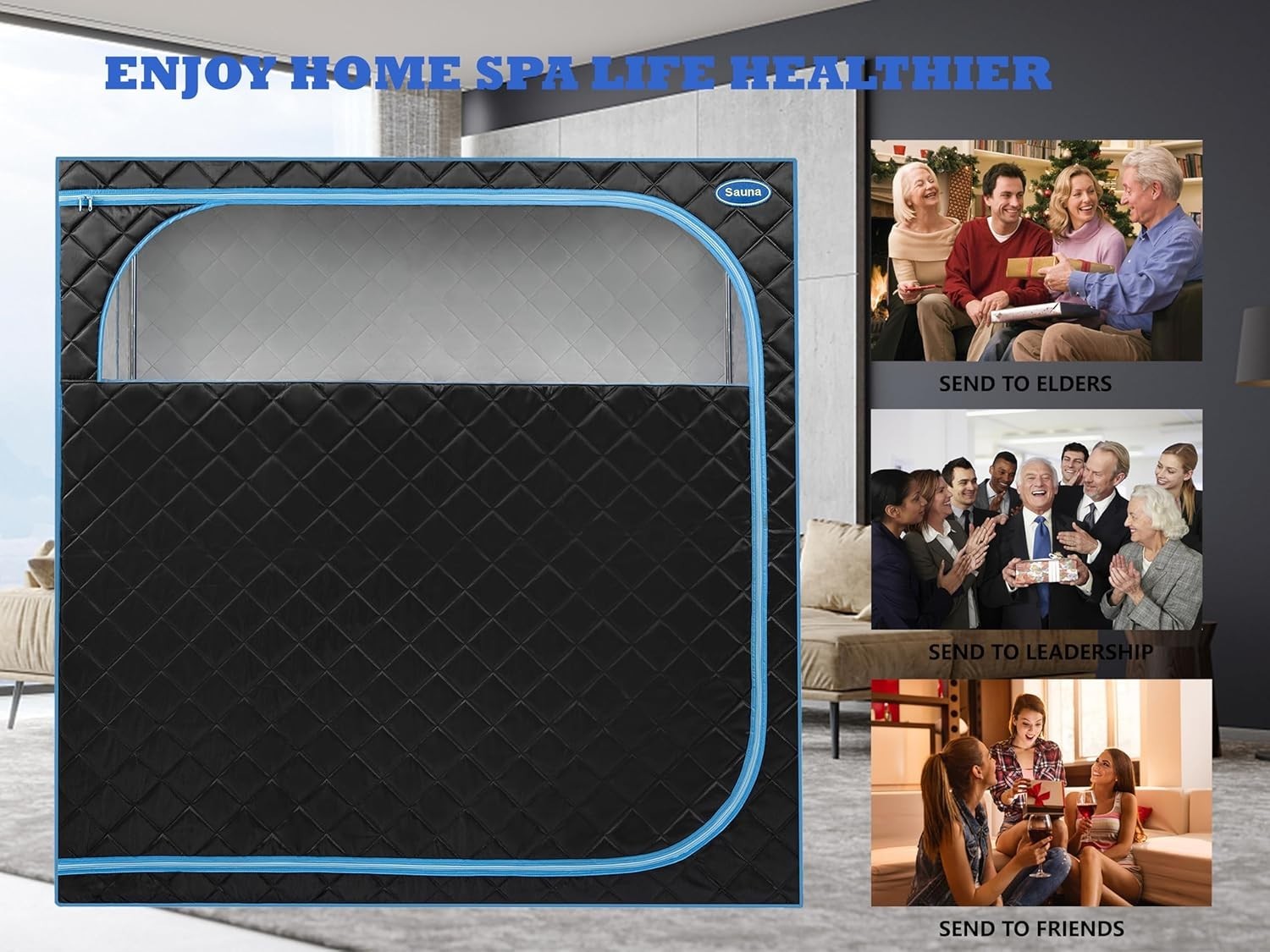 Portable Infrared Sauna Tent 1-2 Person 1350W FAR Infrared Home Spa Foot Pads