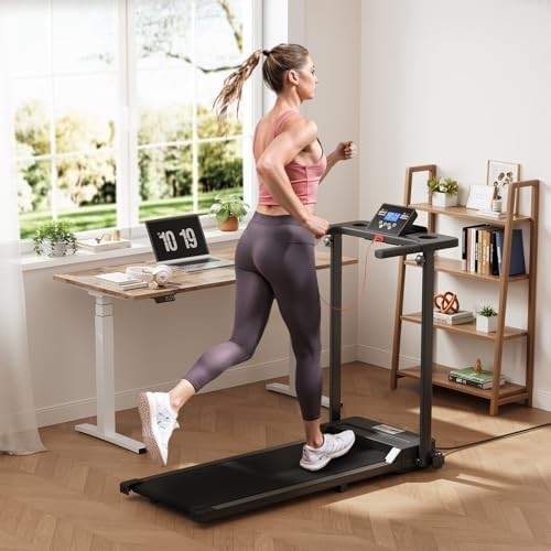 Foldable Walking Treadmill 2HP LED Display Home Office Jogging Pad