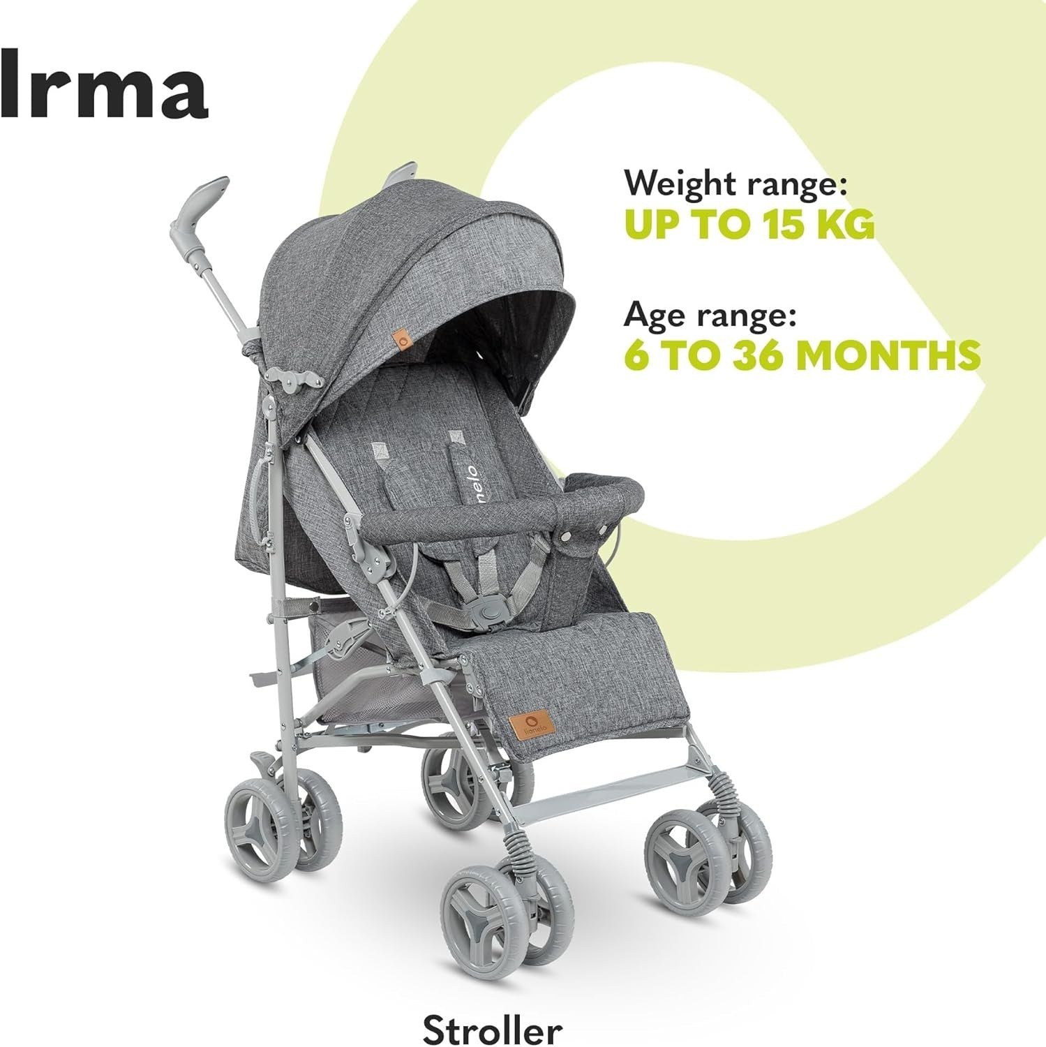 Compact Travel Pushchair Lie Flat, Rotating Handles, 7kg Lightweight