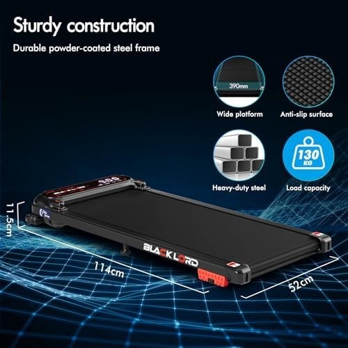 Foldable Under Desk Treadmill 3HP Walking Jogging Running Machine
