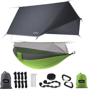 Camping Hammock Tent with Rain Fly | Double Bug Net Hammock | Portable Hiking