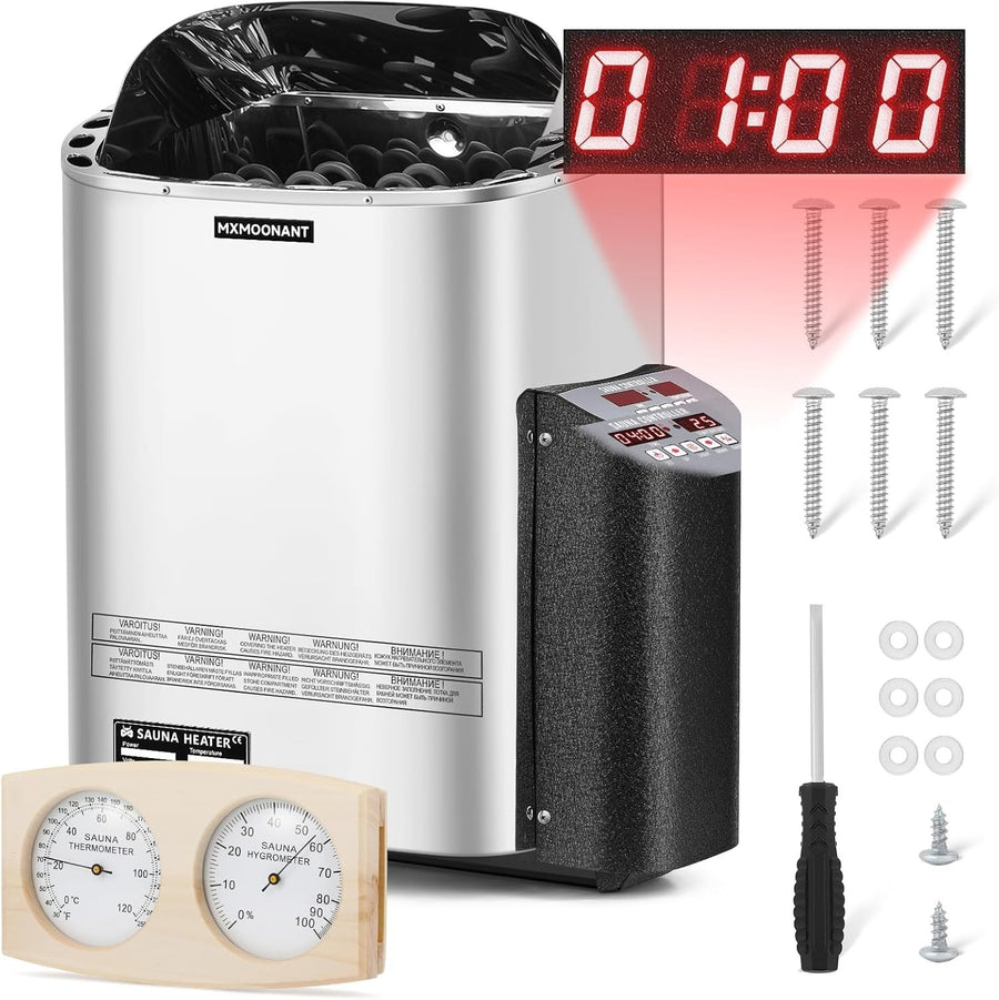 6KW Electric Sauna Heater – Digital Control Stove w/ Hygrothermograph, 220V