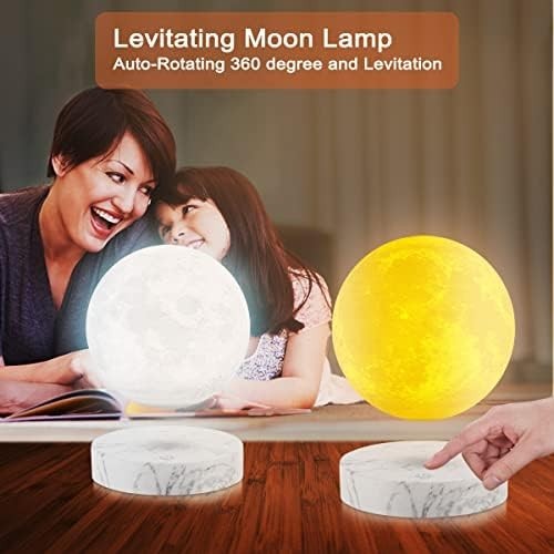 Floating Moon Lamp 3D Magnetic Levitating Light 3 Color LED