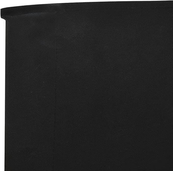 Black 3-Panel Wind Screen 400x160cm Outdoor Garden Camping Privacy Divider