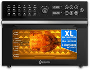 30L Air Fryer Oven Rotisserie 20-in-1 1800W 30-230C Touch Dial Low Oil