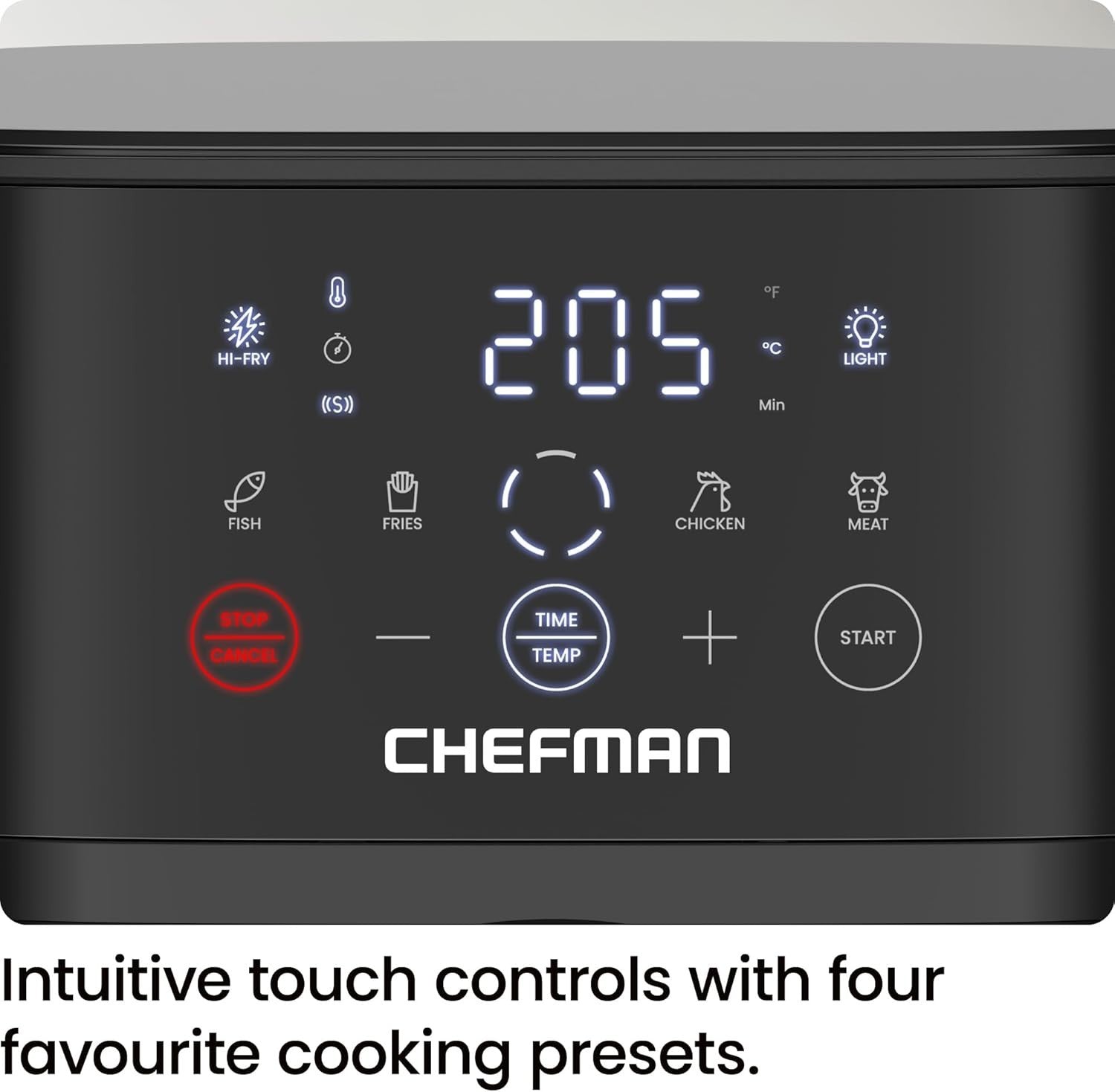 5.7L Compact Digital Air Fryer | Extra-Crisp Hi-Fry Tech | Window View 4 Presets