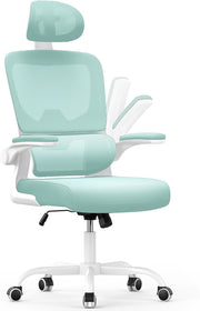 Ergonomic Mesh Office Chair Tall Adjustable Headrest Back Support Flip-up Armres