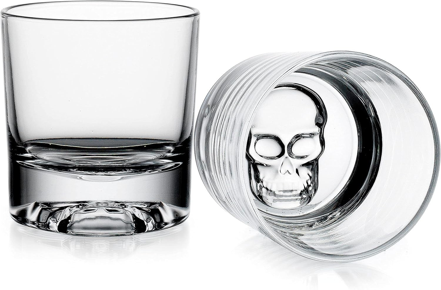 Skull Whiskey Decanter Set 680ml with 2 Glasses – Crystal Barware Gift