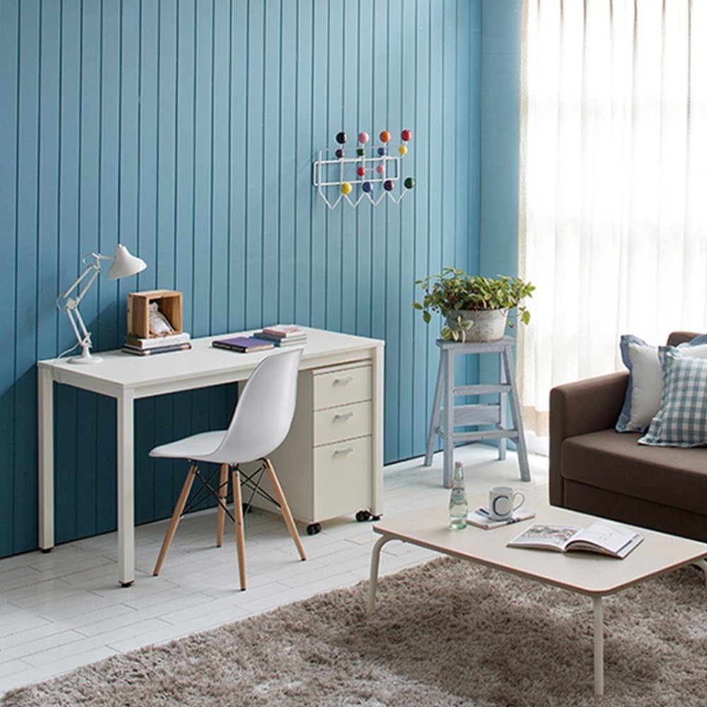 White Computer Desk 100x60cm Modern Writing Table for Home Office Work