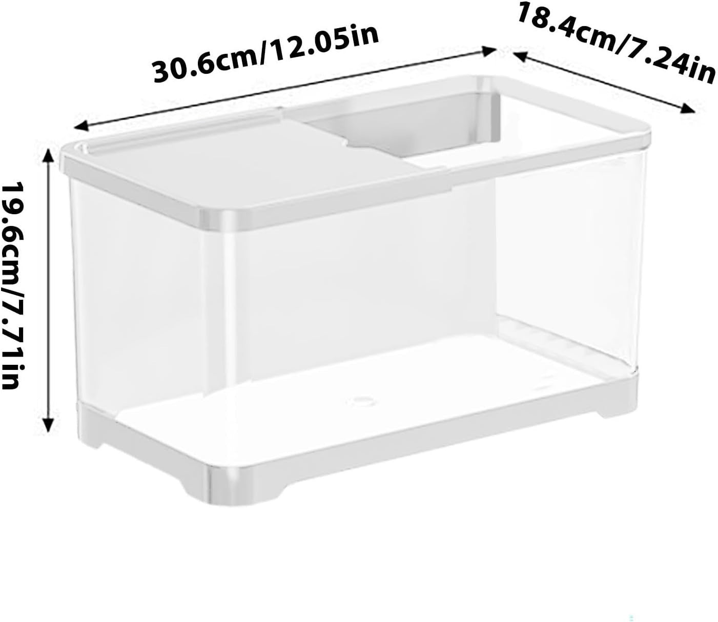 Small Aquarium Kit 1.5 Gallon Desktop Fish Tank w/ Basket Design