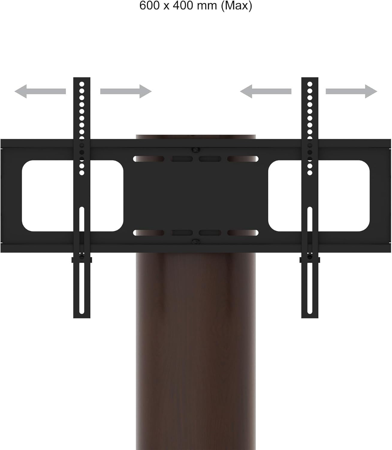 Tall Wood TV Stand Swivel Mount 65” Max, VESA, Adjustable, Modern