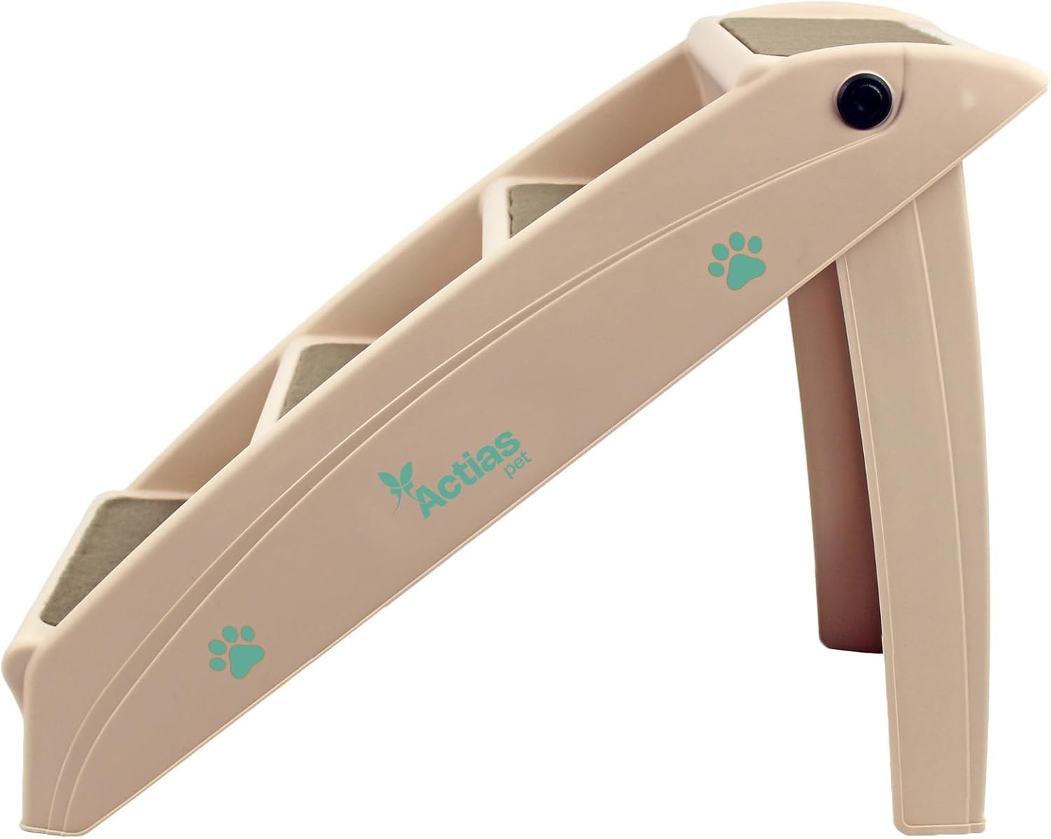 Beige 4 Step Dog Stairs Non Slip Pet Steps for Bed Sofa Car Access