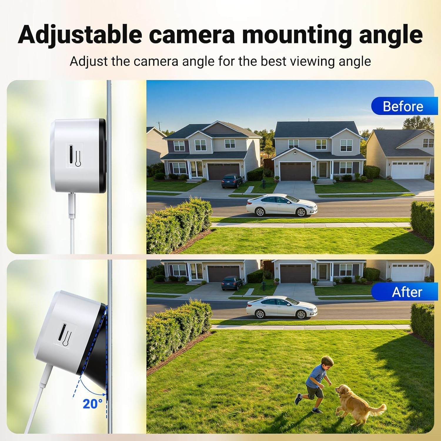 2K Window Security Camera Indoor WiFi Full Color Night Vision 5GHz
