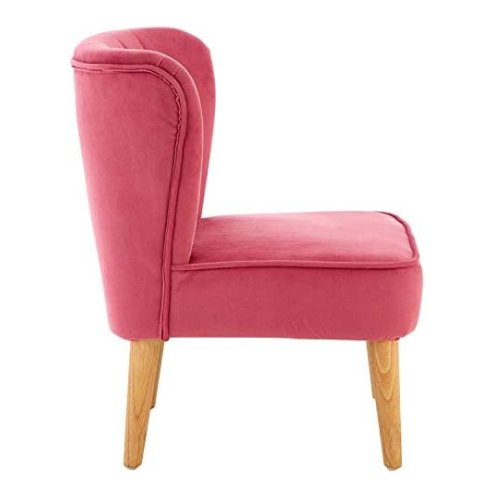 Soft Pink Kids Velvet Chair with Wooden Legs – Cozy, Stylish & Durable