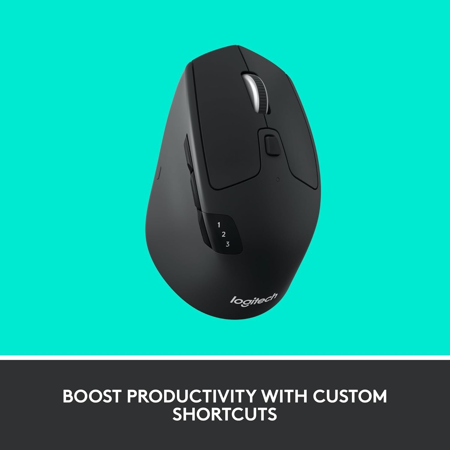 Multi Device Wireless Mouse Bluetooth USB Long Battery Ergonomic Office