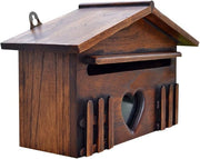 Wall Mounted Waterproof Mailbox Retro Locking Post Box | Indoor Outdoor Holder
