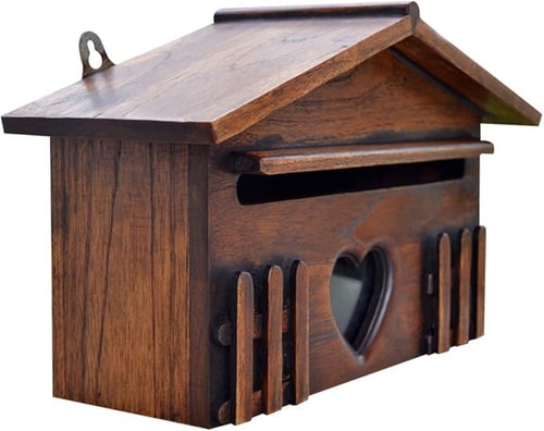 Wall Mounted Waterproof Mailbox Retro Locking Post Box | Indoor Outdoor Holder