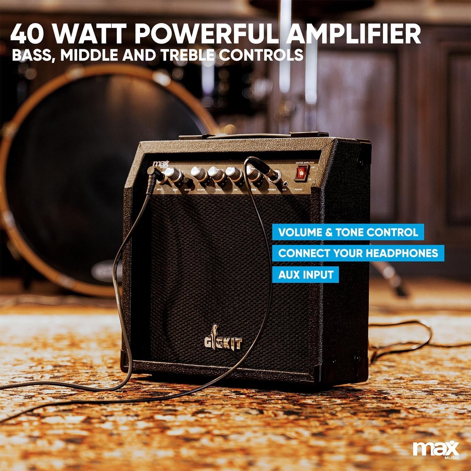 Electric Guitar Starter Pack SC Style 40W Amp Sunburst Kit