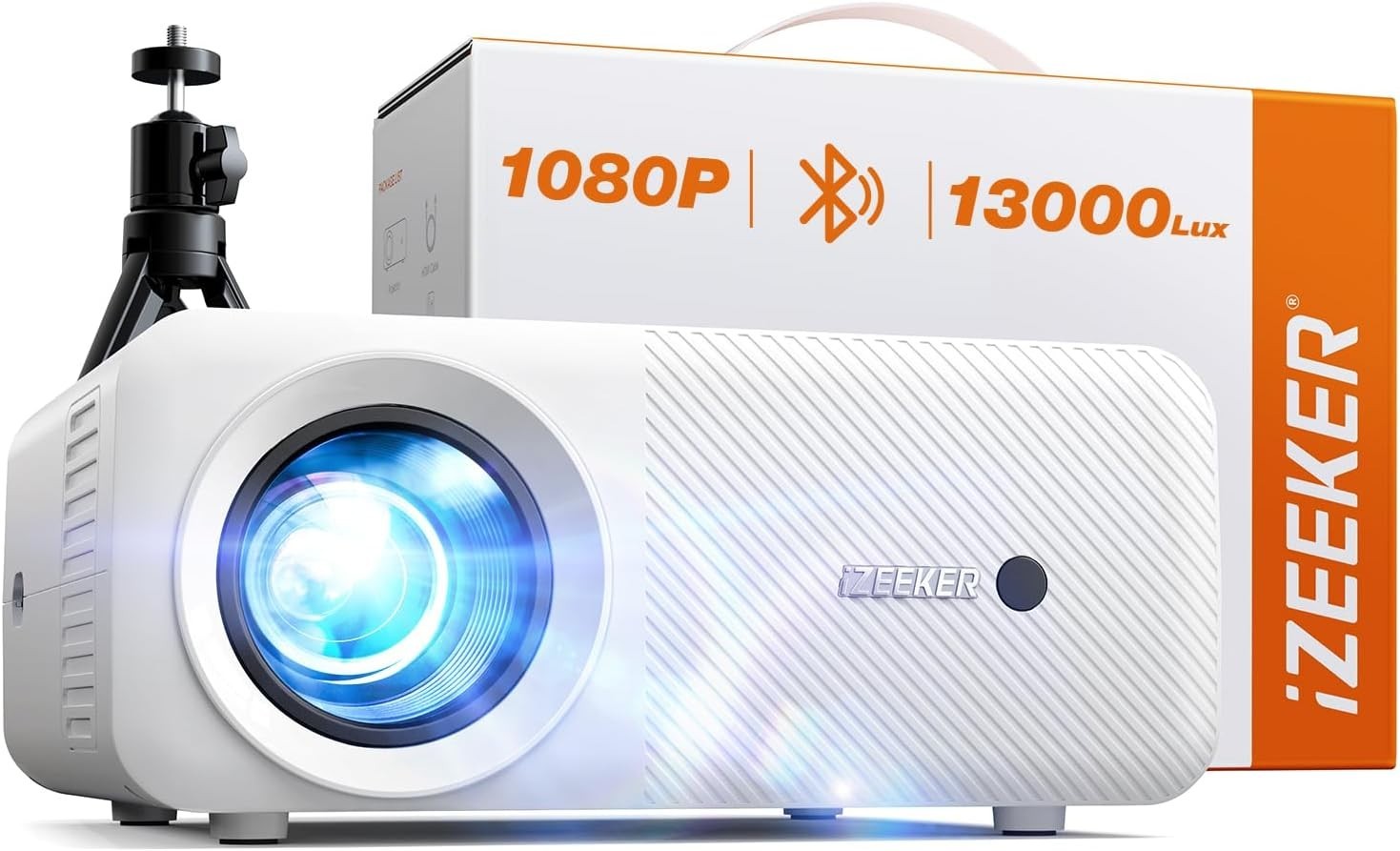 Mini Bluetooth Projector 1080P Full HD 13000 Lux Portable Home Cinema